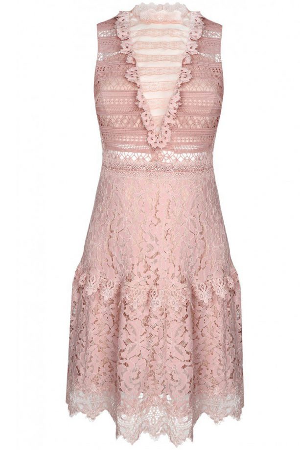 LOOK x Glamorous Pink Lace Skater Dress, £55