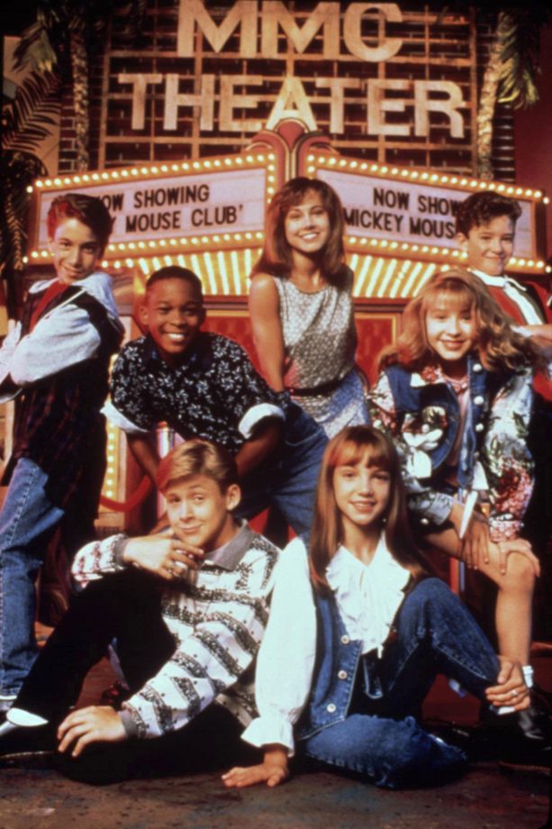Britney Spears As A Young Teenager Hangs With Ryan Gosling And Justin Timberlake For The Mickey Mouse Club In 1994.