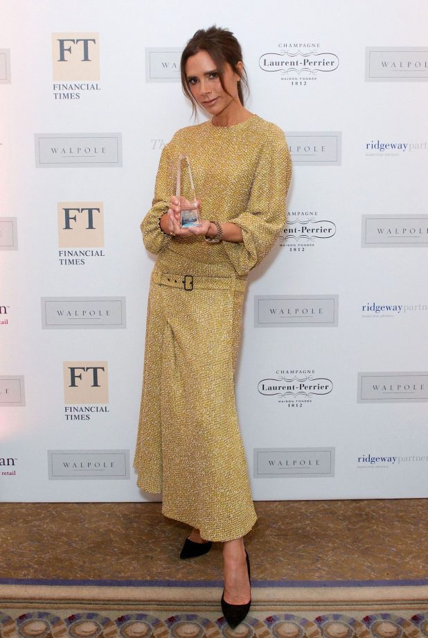 Victoria Beckham Wears Her Own Collection To The Walpole British Luxury Awards In London, 2015