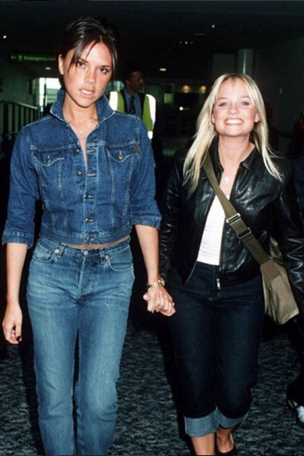 Victoria Beckham In Double Denim In This Throwback Pic With Pal Emma Bunton, 2016