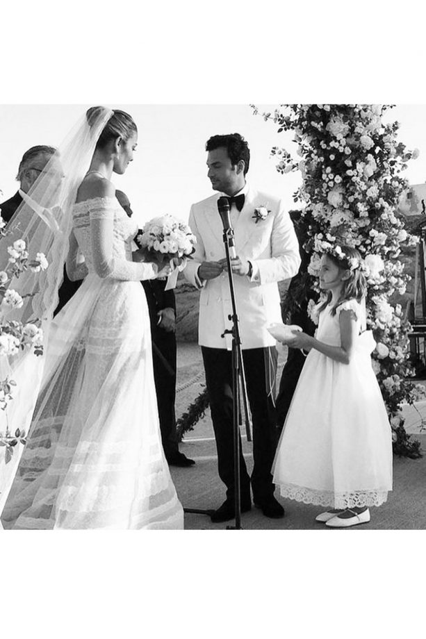 Alessandra Ambrosio shares a snap of her BFF and fellow VS model Ana Beatriz Barros as she marries in Mykonos, 2016