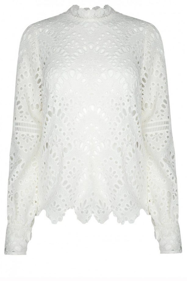 LOOK x Glamorous White Cut Out Blouse, £40