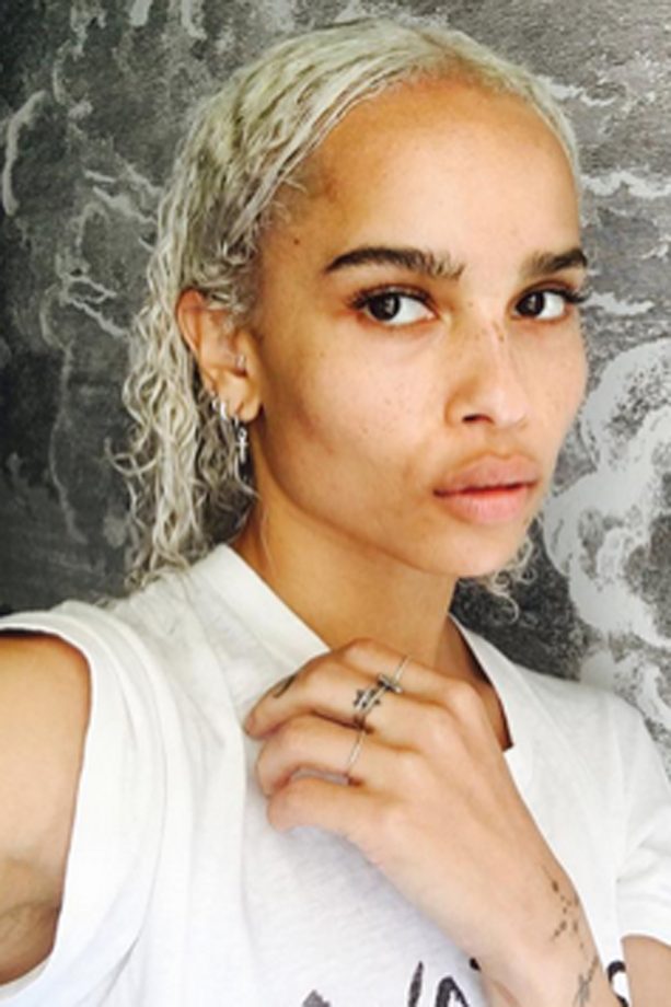 Zoe Kravitz Goes Platinum Blonde