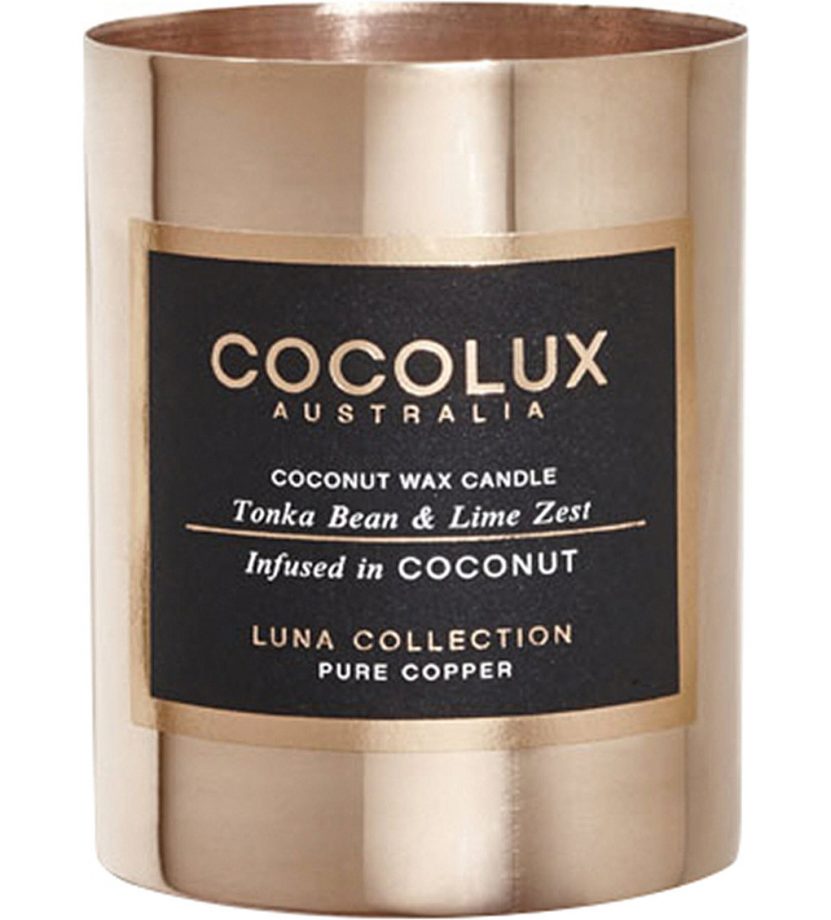 Cocolux Coconut Wax Candle in Tonka Bean and Lime Zest, £55
