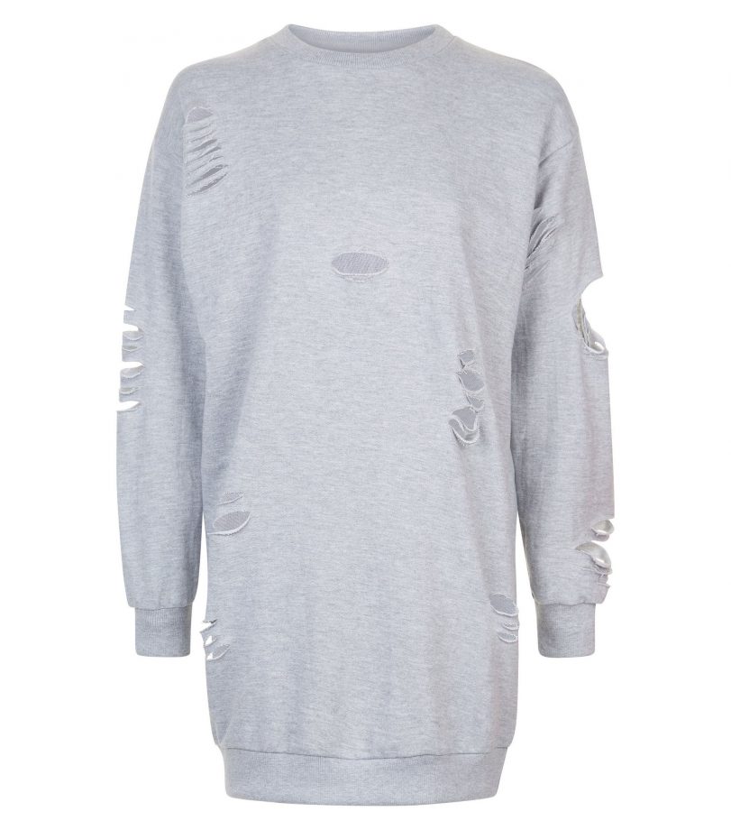 New Look Parisian Grey Ripped Jumper Dress £17.99
