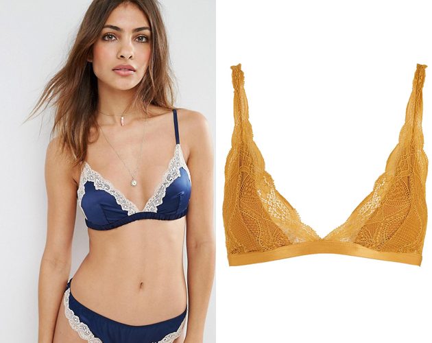 ASOS and Topshop have both reported that non-wired, triangle bras are their best selling styles