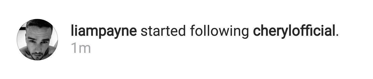 Liam decided to follow girlfriend Cheryl at the weekend...