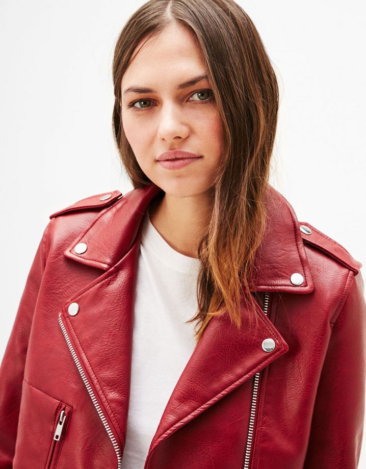 bershka leather jacket