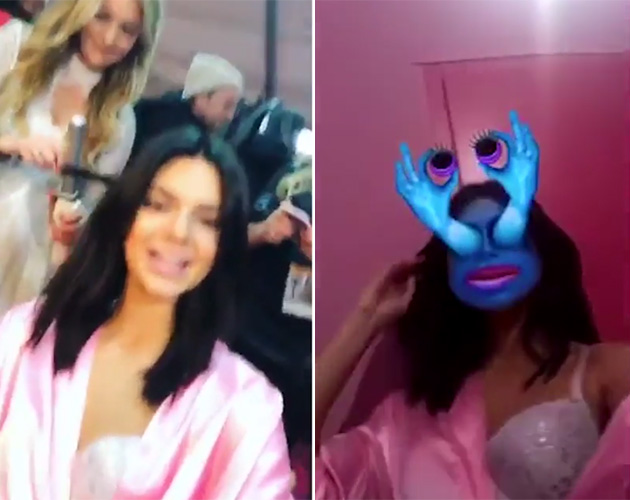 Kendall shares a video of herself in good spirits backstage at the show...
