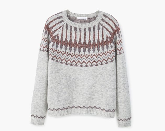 Fair Isle Metallic Knit, £35.99, Mango