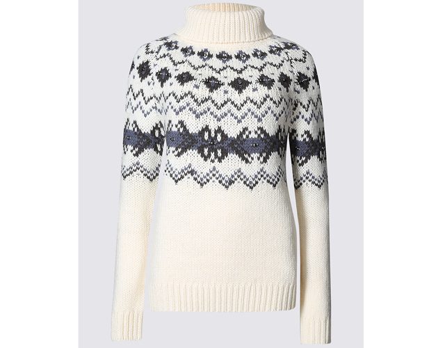 Fair Isle Polo Neck, £39.50, Marks & Spencer