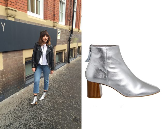 Blogger Megan Ellaby rocking her Office boots with aplomb