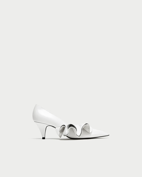 Zara Ruffle Kitten Heel Shoe £59.99