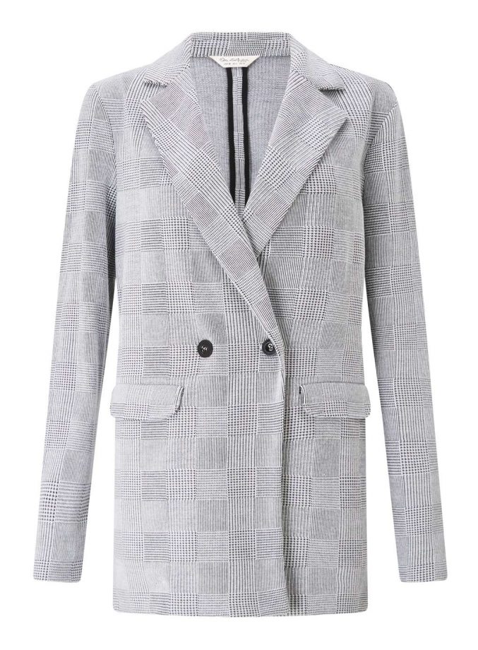 Miss Selfridge Check Longline Blazer £30