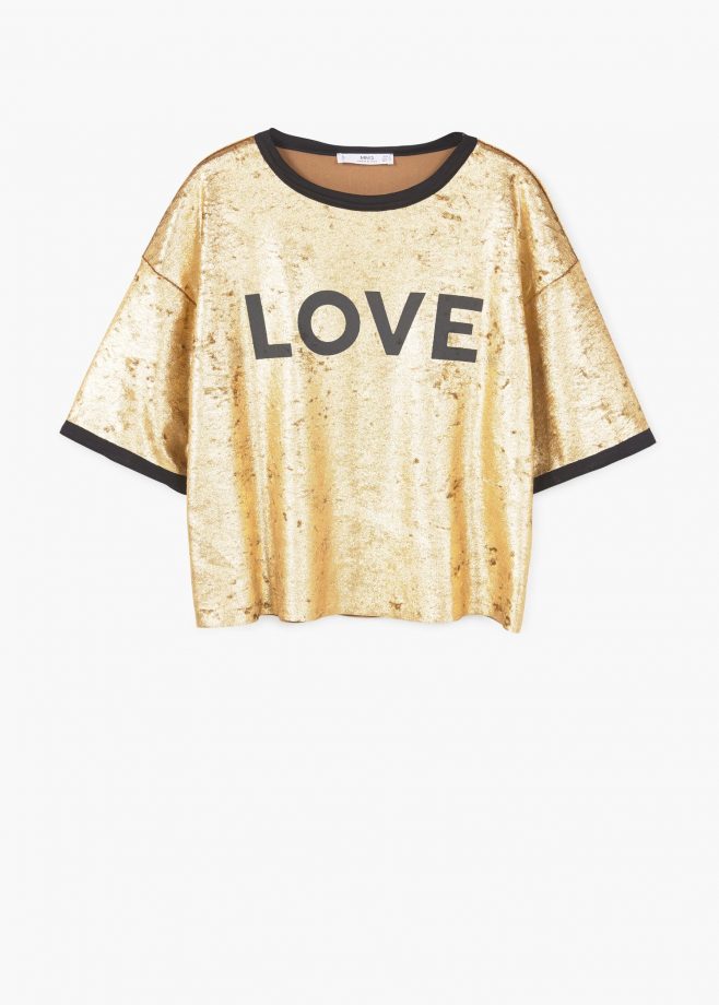 Metallic tee, £20, Mango