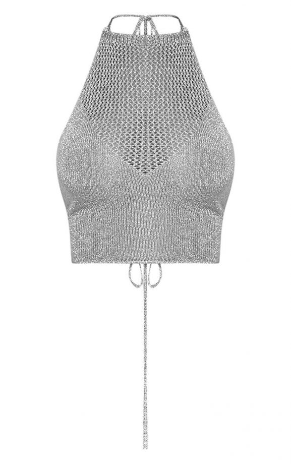 Knitted Crop Top, £15, Pretty Little Thing