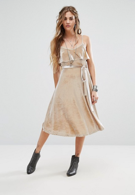 Glamorous Gold Velvet Dress, £37