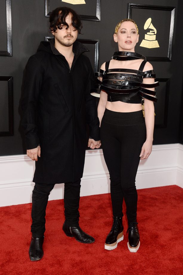 Rose McGowan And Boots at the Grammys, 2017