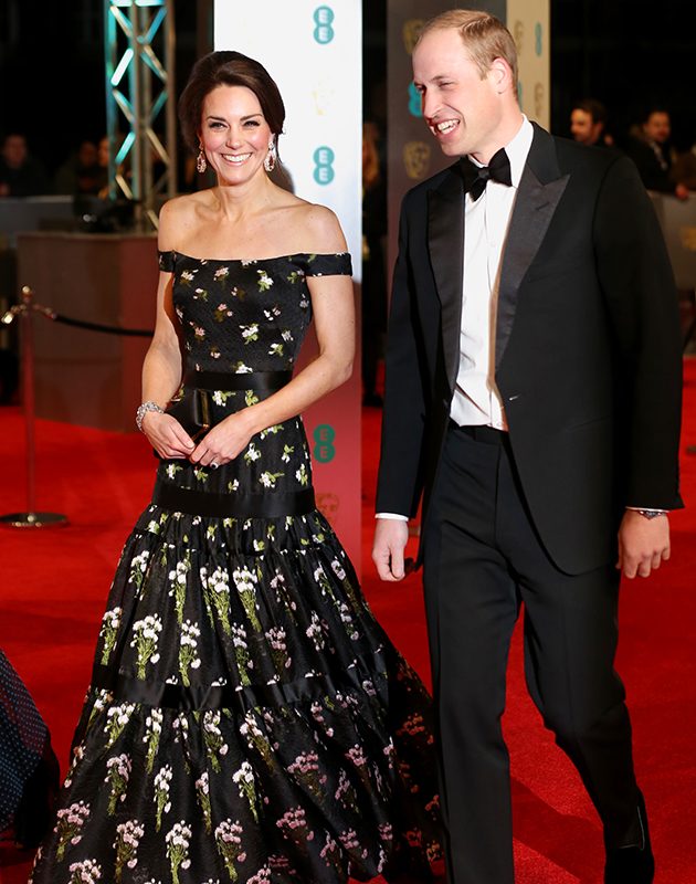 Kate Middleton and Prince William at the BAFTAs 2017