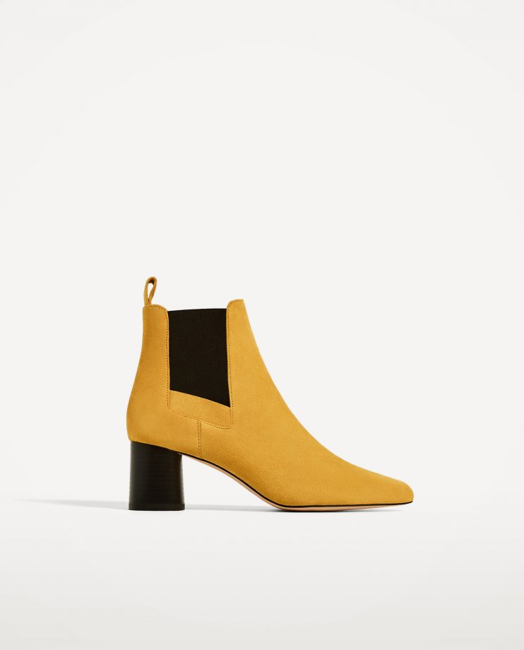 Zara Yellow Suede Chelsea Boots, £39.99