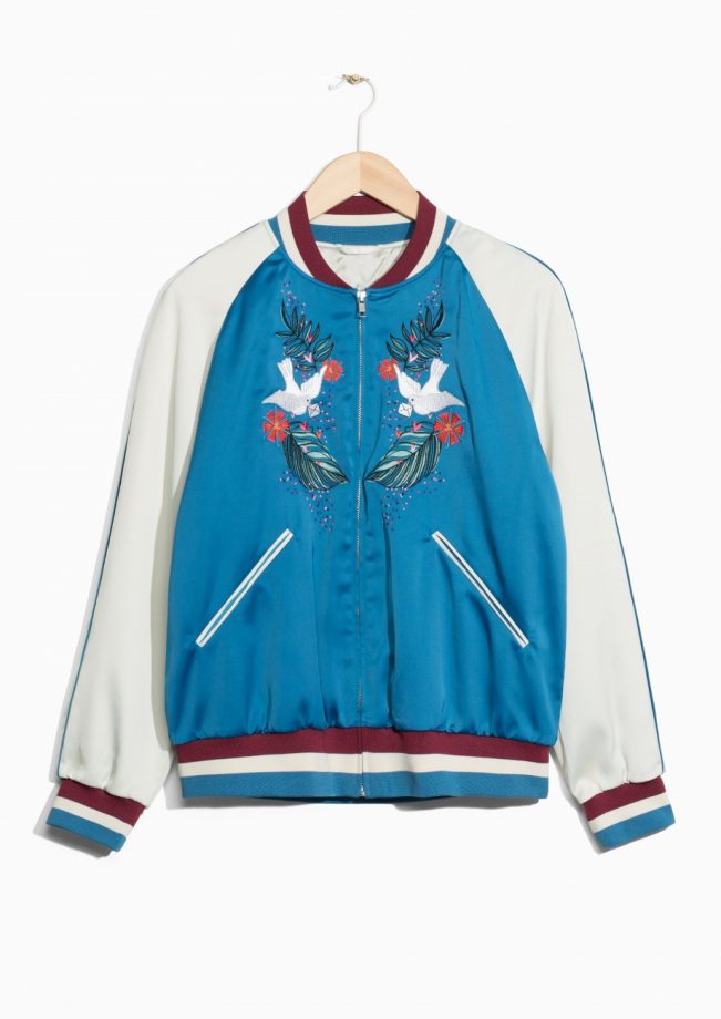 Embroidered bomber jacket, £95, & Other Stories