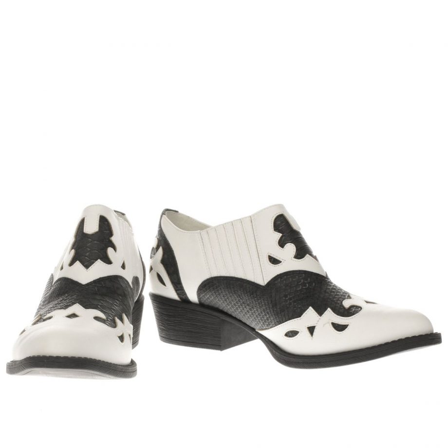 Black and white western style boots, £70, Schuh