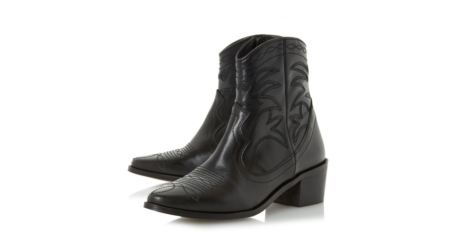 Black western boots, £65, Dune