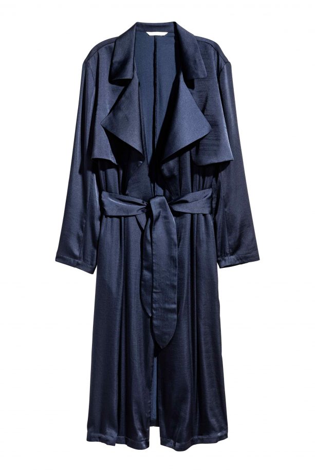 Satin trenchcoat, £49.99, H&M