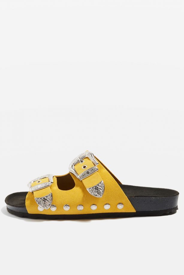 Topshop Yellow Sliders, £39.99