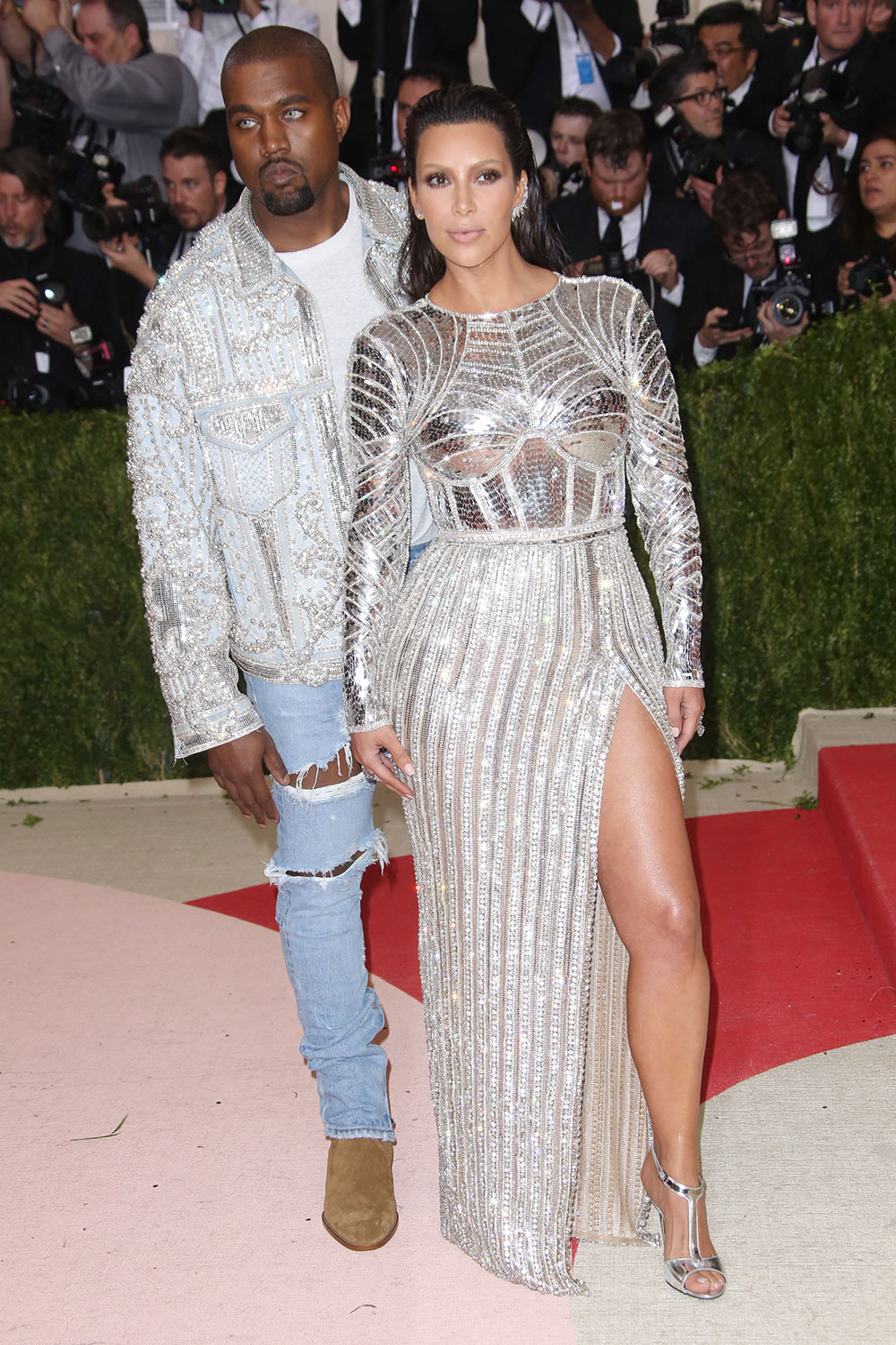 Kim Kardashian and Kanye West at the Met Gala 2016