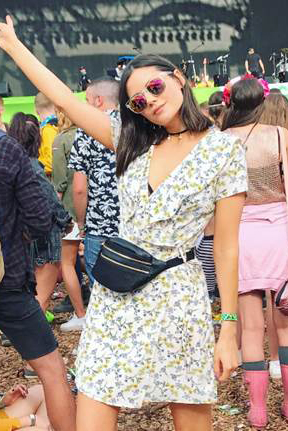 Lilah Parsons at Glastonbury Festival wearing New Look, Jun 2017