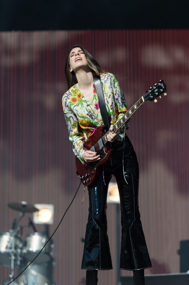 Danielle Haim performing on the Other stage, Glastonbury Festival, Jun 2017