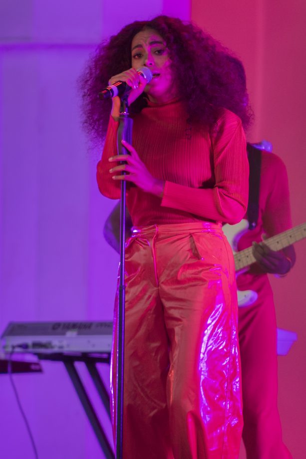 Solange performing on the West Holts stage, Glastonbury Festival, Jun 2017
