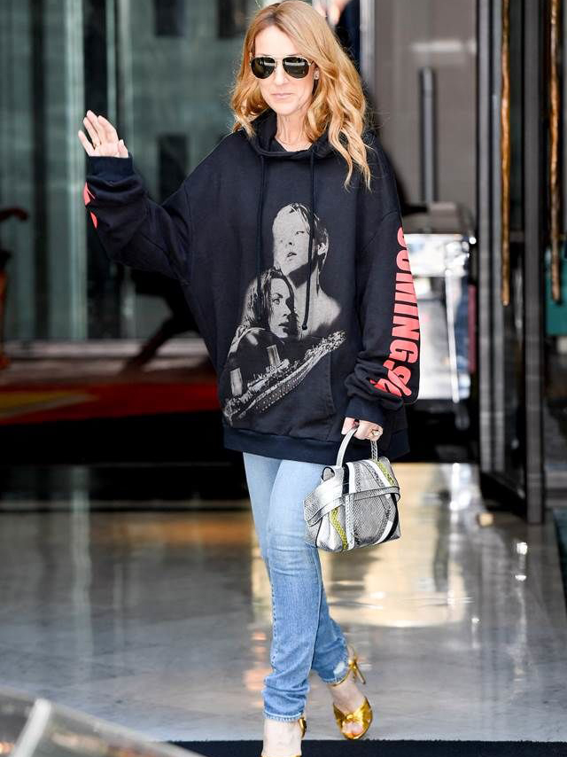 Celine Dion dressed in Vetements