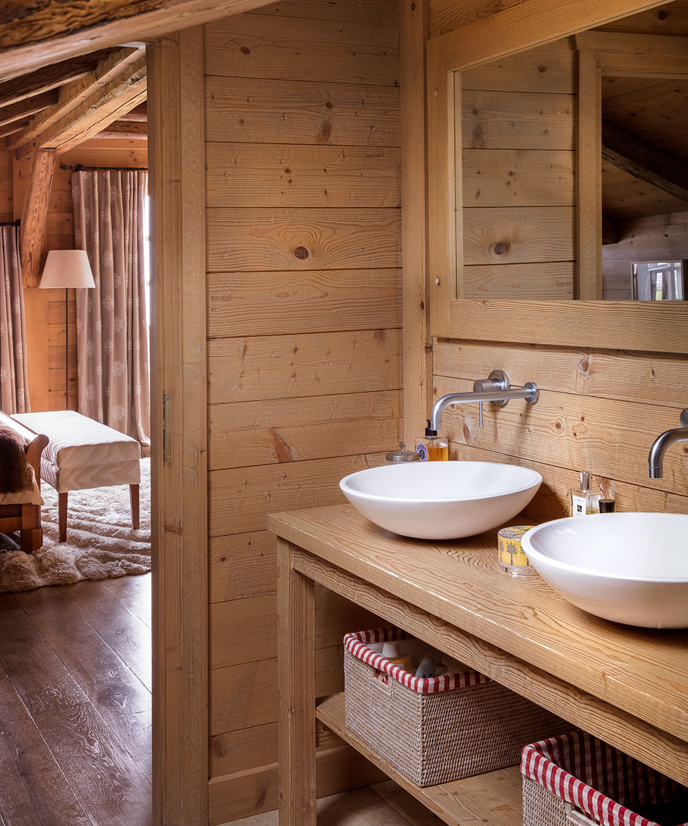 A rustic farmhouse in the Alps