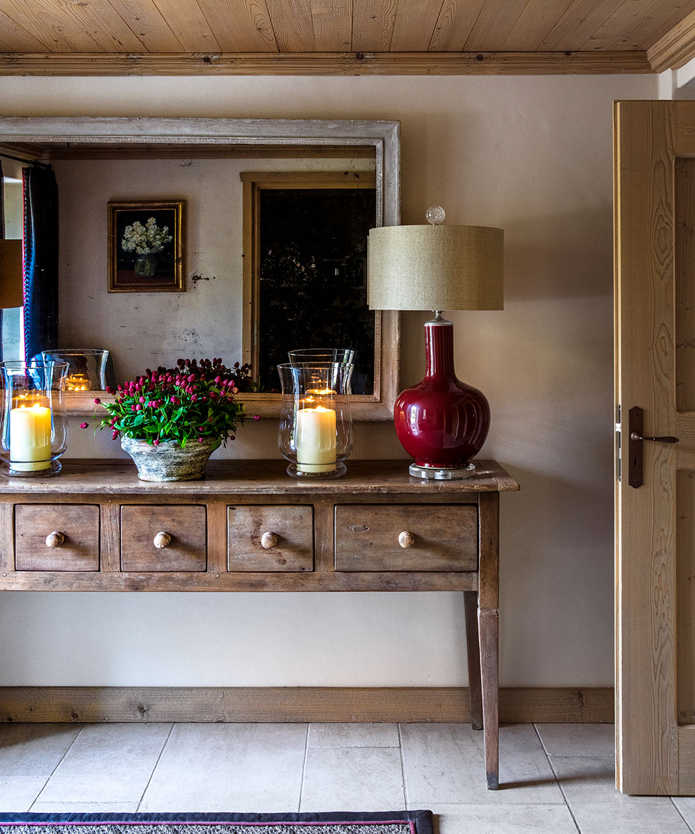 A rustic farmhouse in the Alps