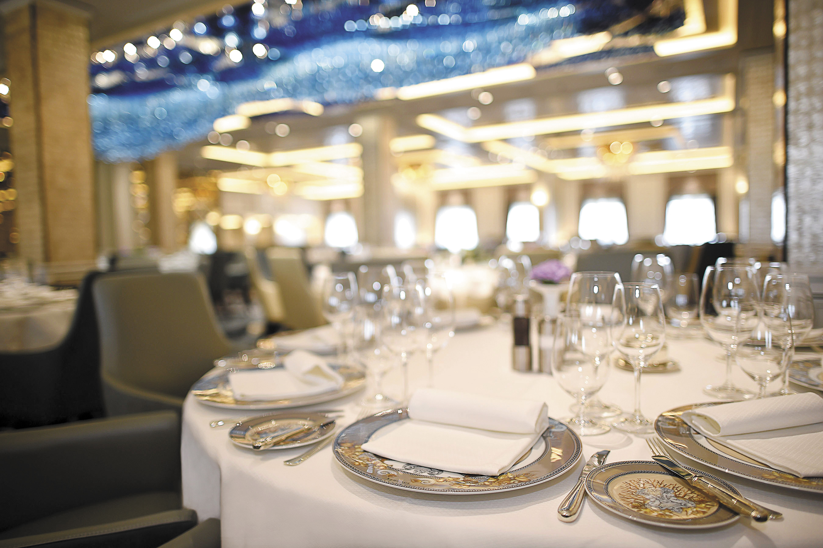 The Compass Rose restaurant on board the Regent Seven Seas Explorer