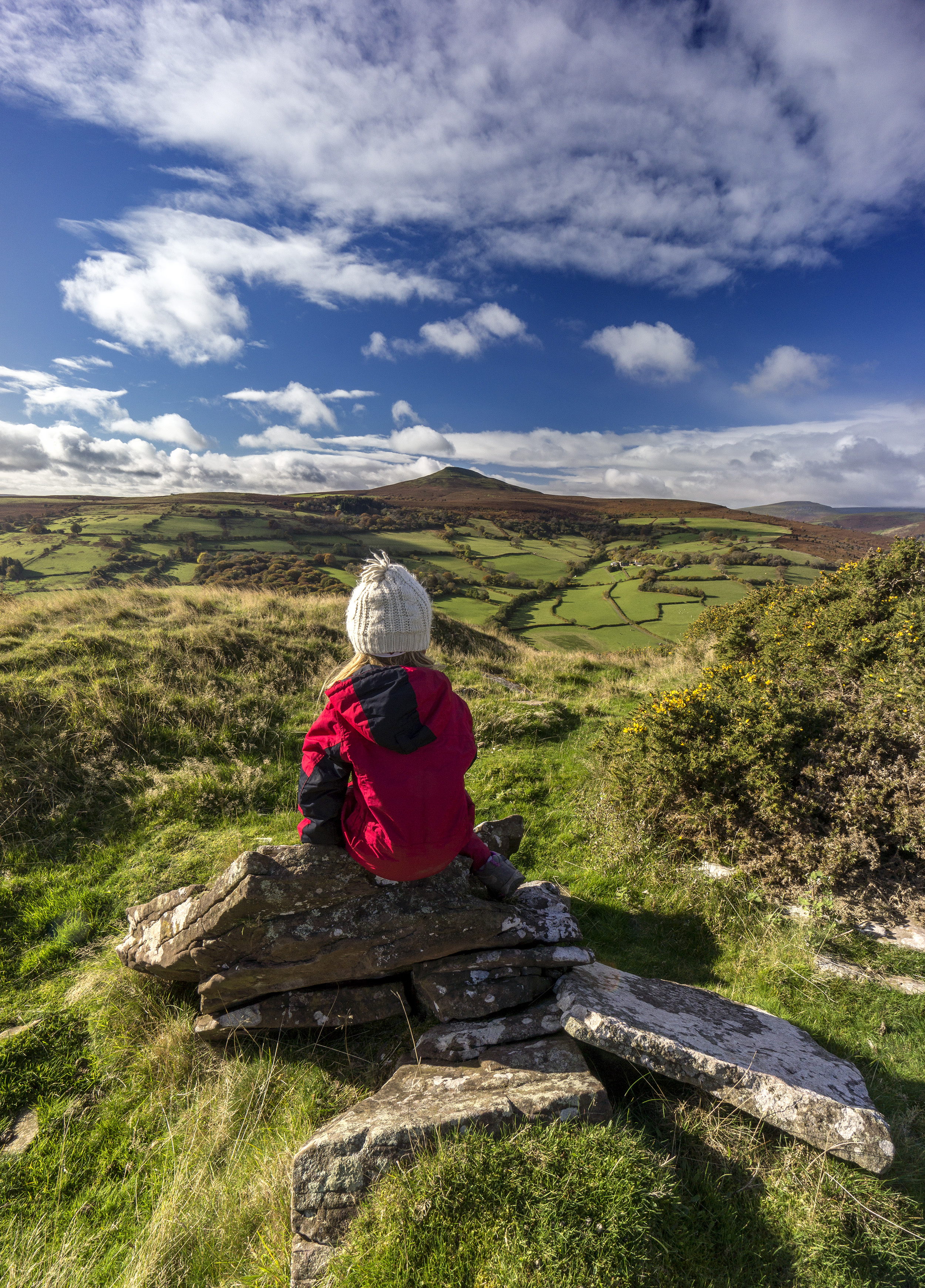 Pillar seen from afar in the Brecon Beacons, Wales