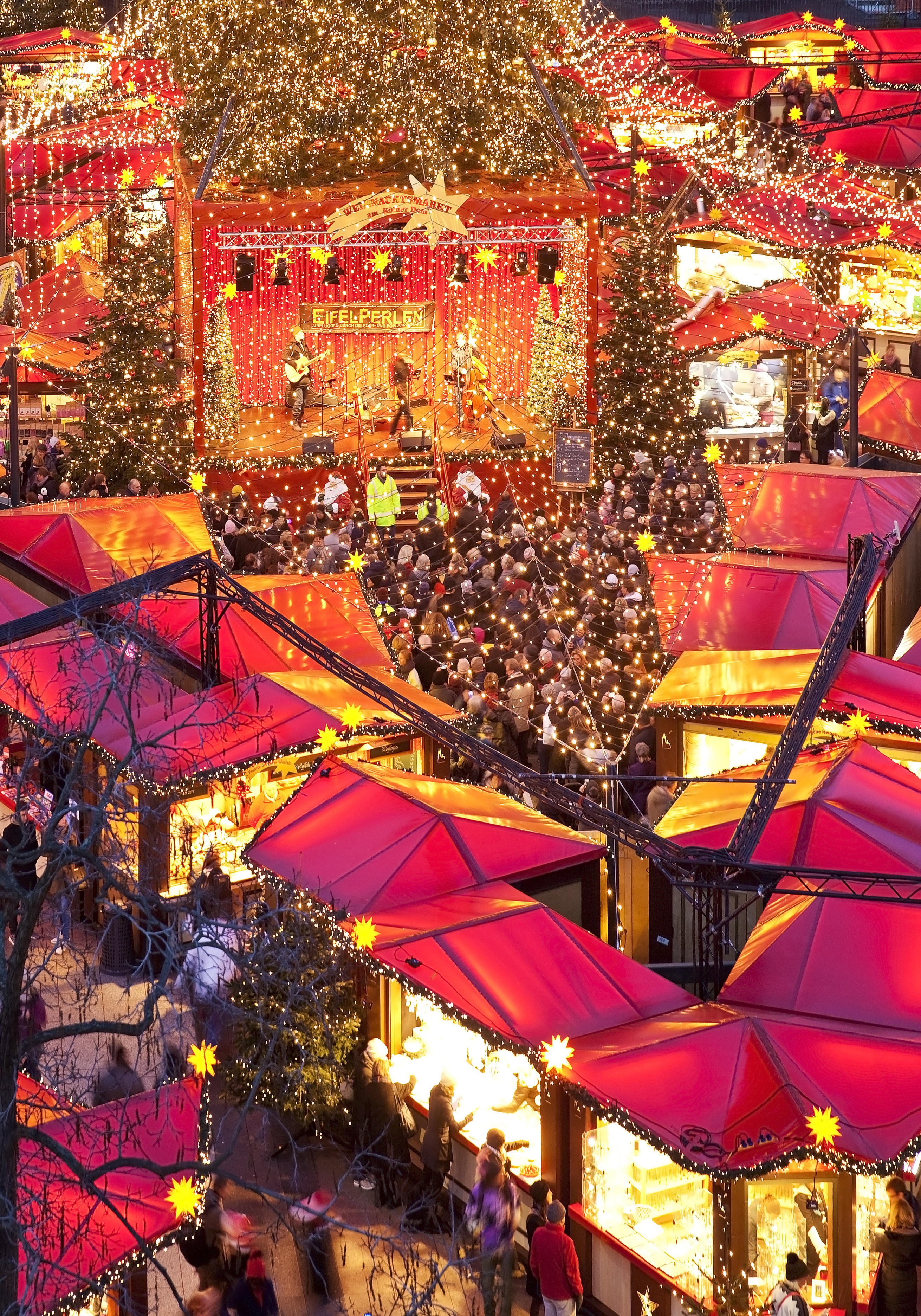 Cologne Christmas market takes place by the city's cathedral