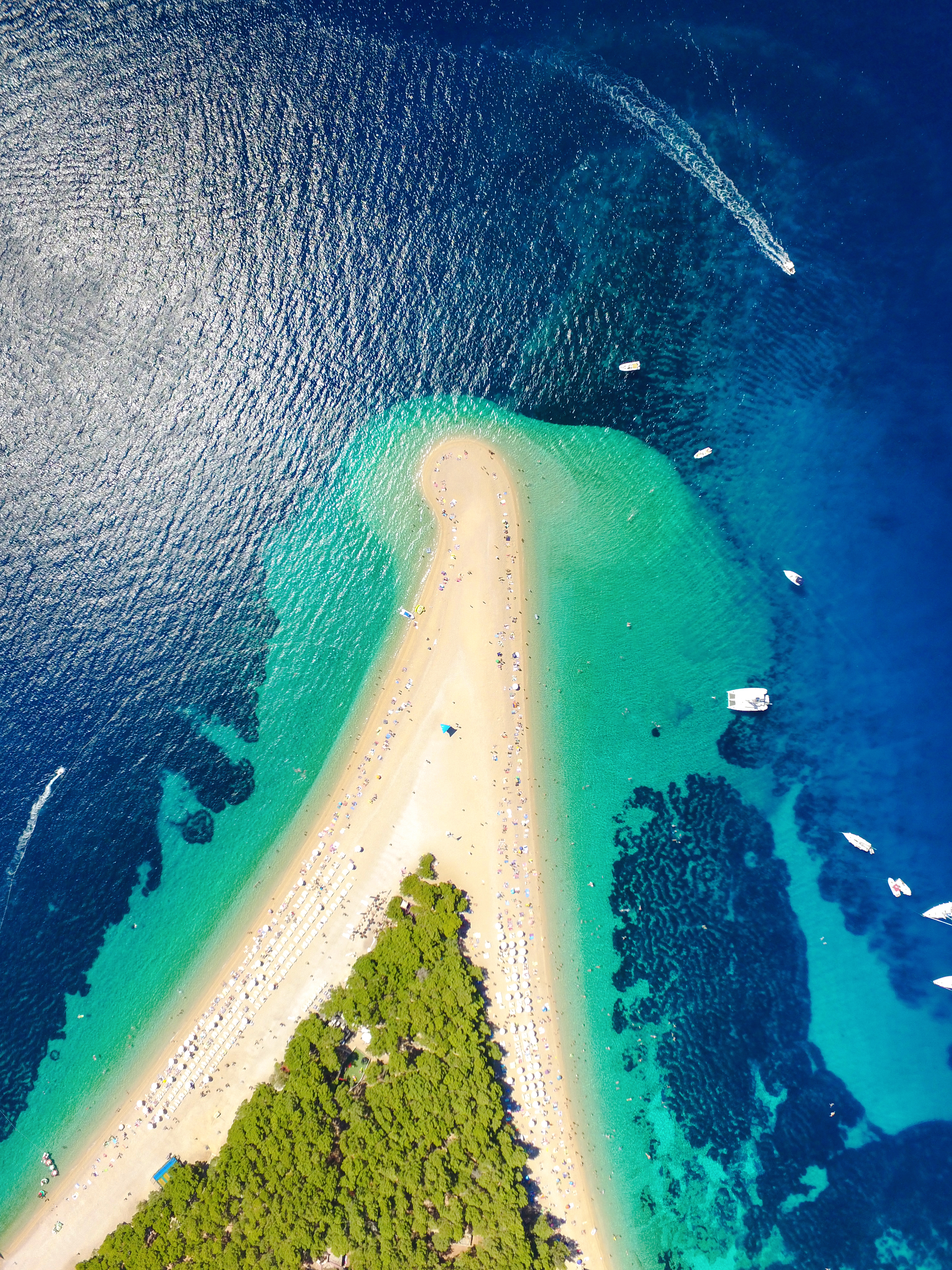 Zlatni Rat beach Bol, Brac island, near Split, Croatia